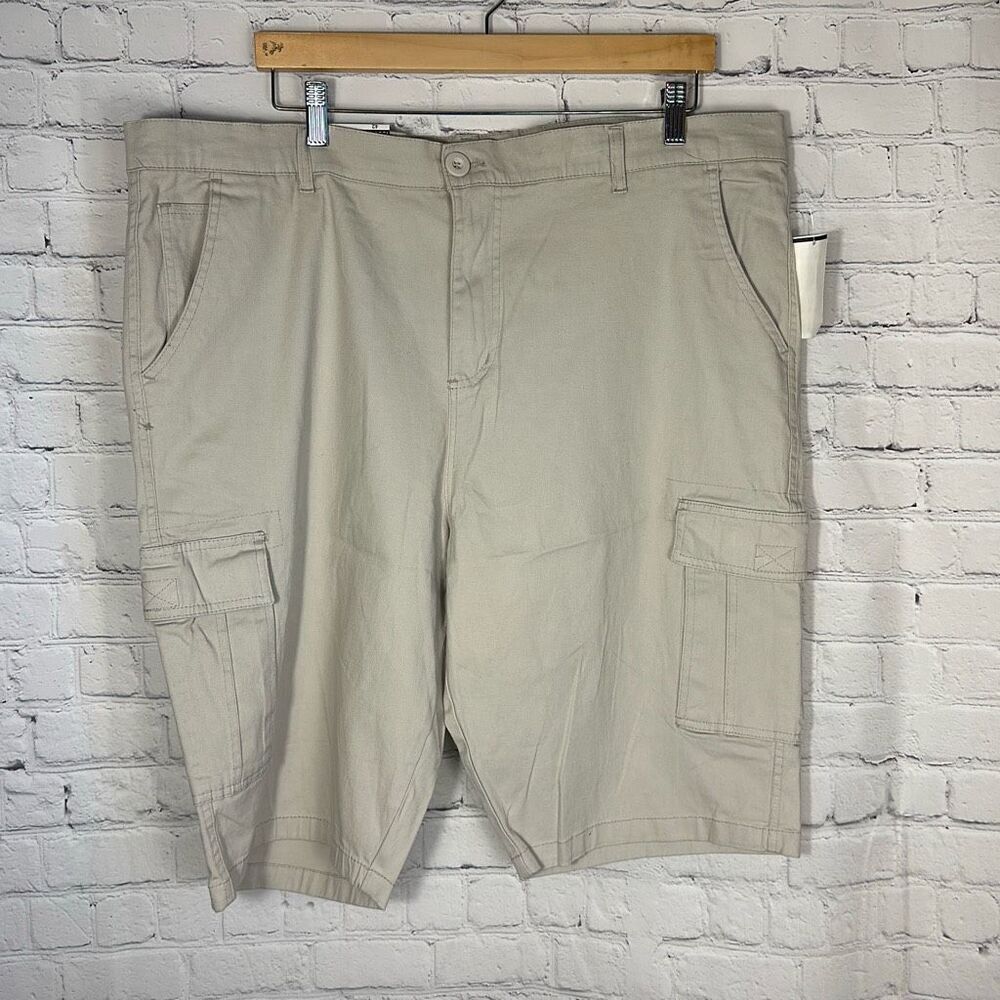 Wicked Stitch Men’s‎ Khaki Flex Fabric Cargo Shorts size 42